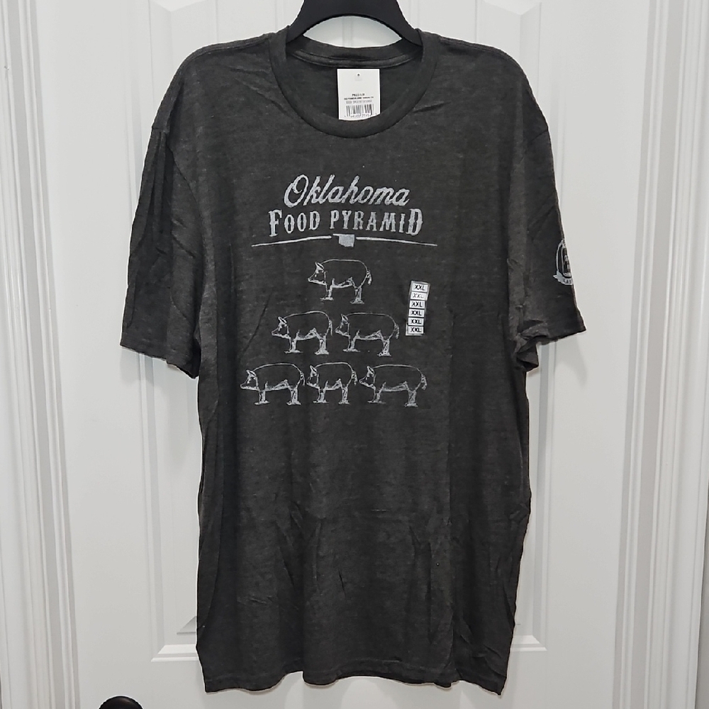 Mason Jar Label Oklahoma Food Pyramid Pig Graphic T-Shirt